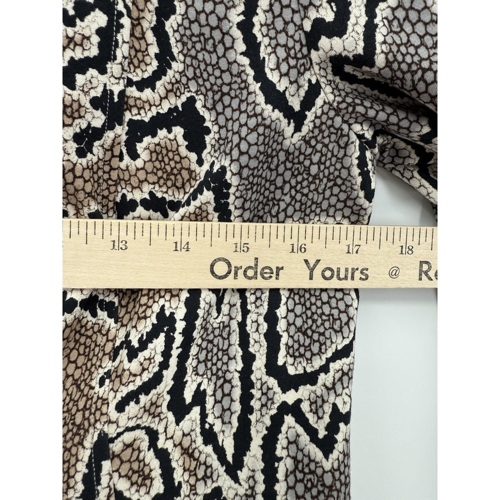 Cabi Blazer Womens 4 Gray Beige Animal Snake Print Jacket Office‎ Career #3733 - Picture 6 of 8